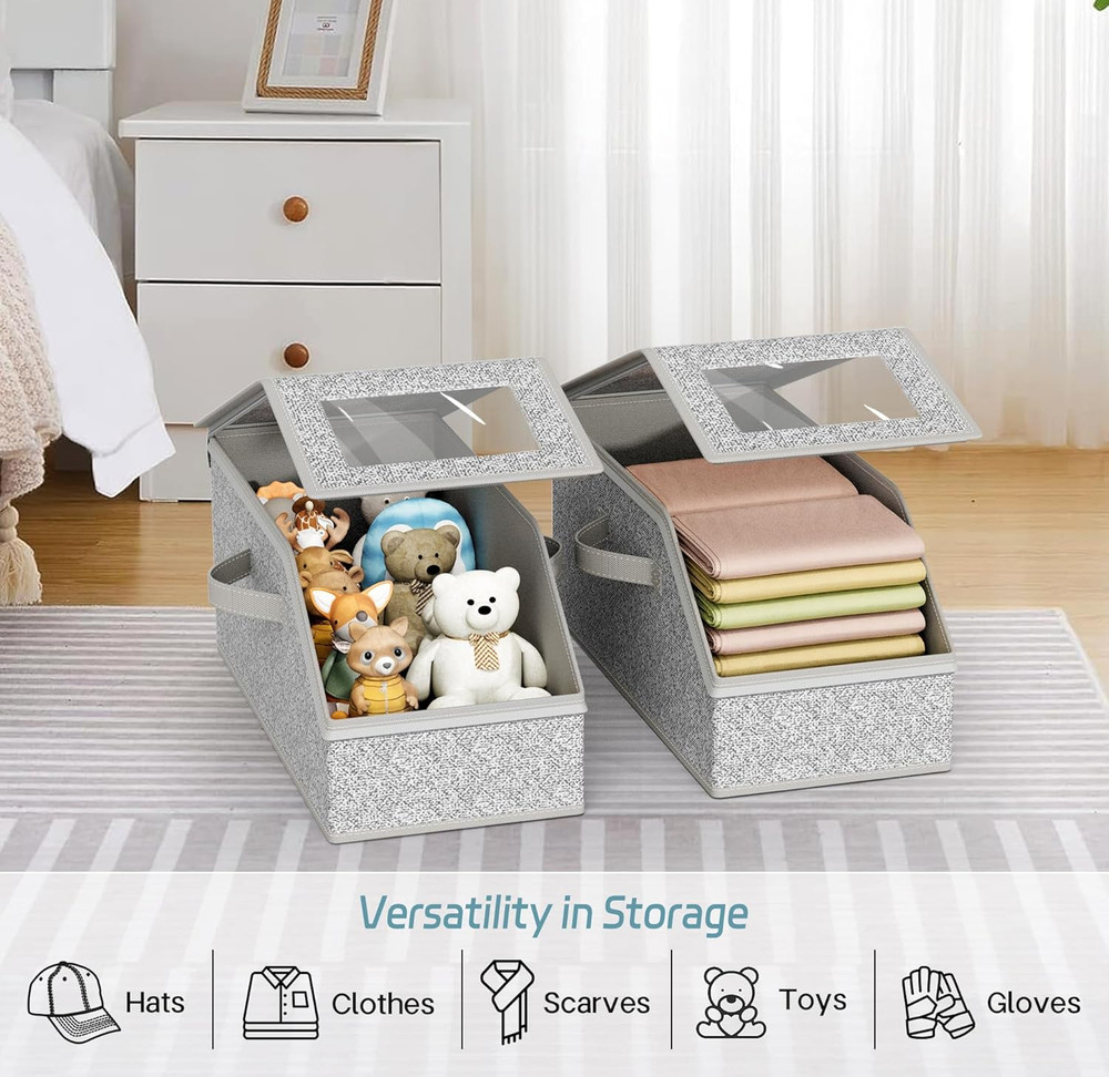 2 PCS Stackable Hat Storage for Baseball Caps, Holds up to 24 Caps Hat Organizer