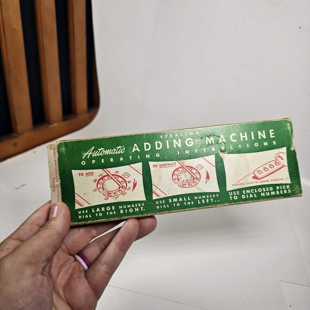 Vintage STERLING Automatic Adding Machine Dial-a-Matic w/ Box