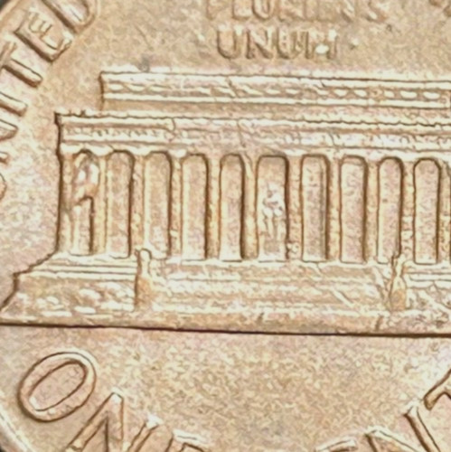 1972 D Lincoln Memorial Cent Die Chip Error in first column