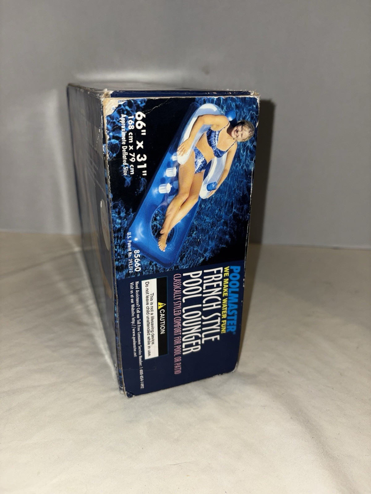 NOS Poolmaster French Style Classic Pool Lounger 66"x31" Aqua Green 1998 Sealed