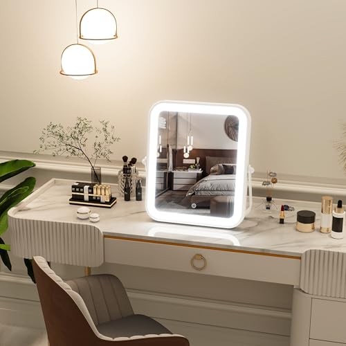LED Vanity Mirror with Gift Box, 10"x8" Lighted Hollywood Makeup Mirror,