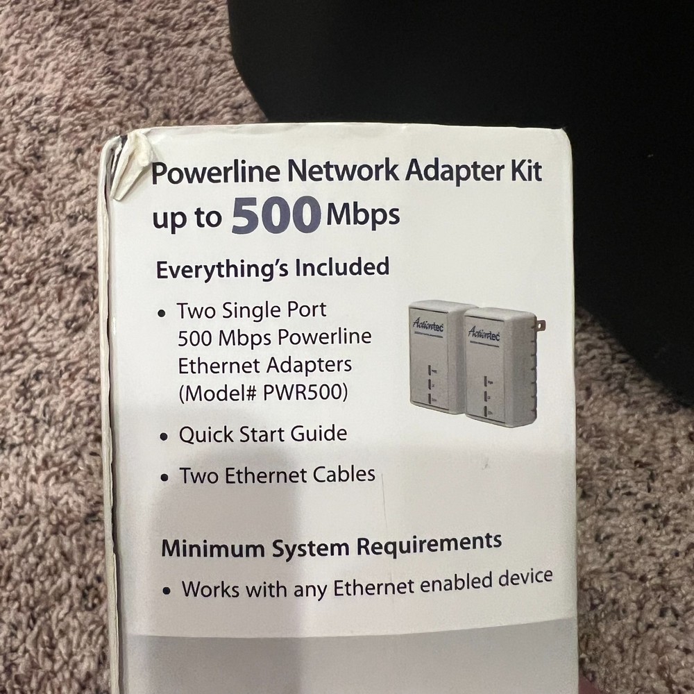 ActionTec 500 Mbps Powerline Network Adapter Model PWR500