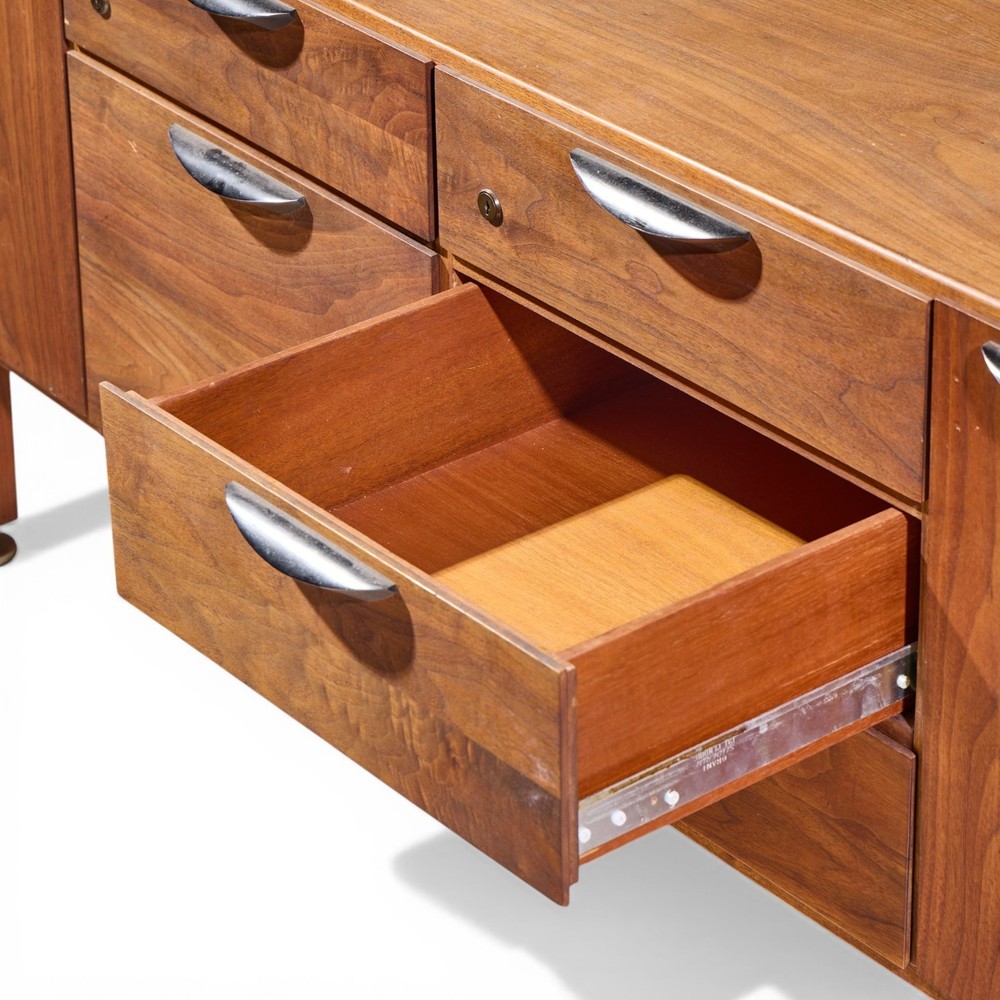 Jens Risom Mid Century Walnut Credenza