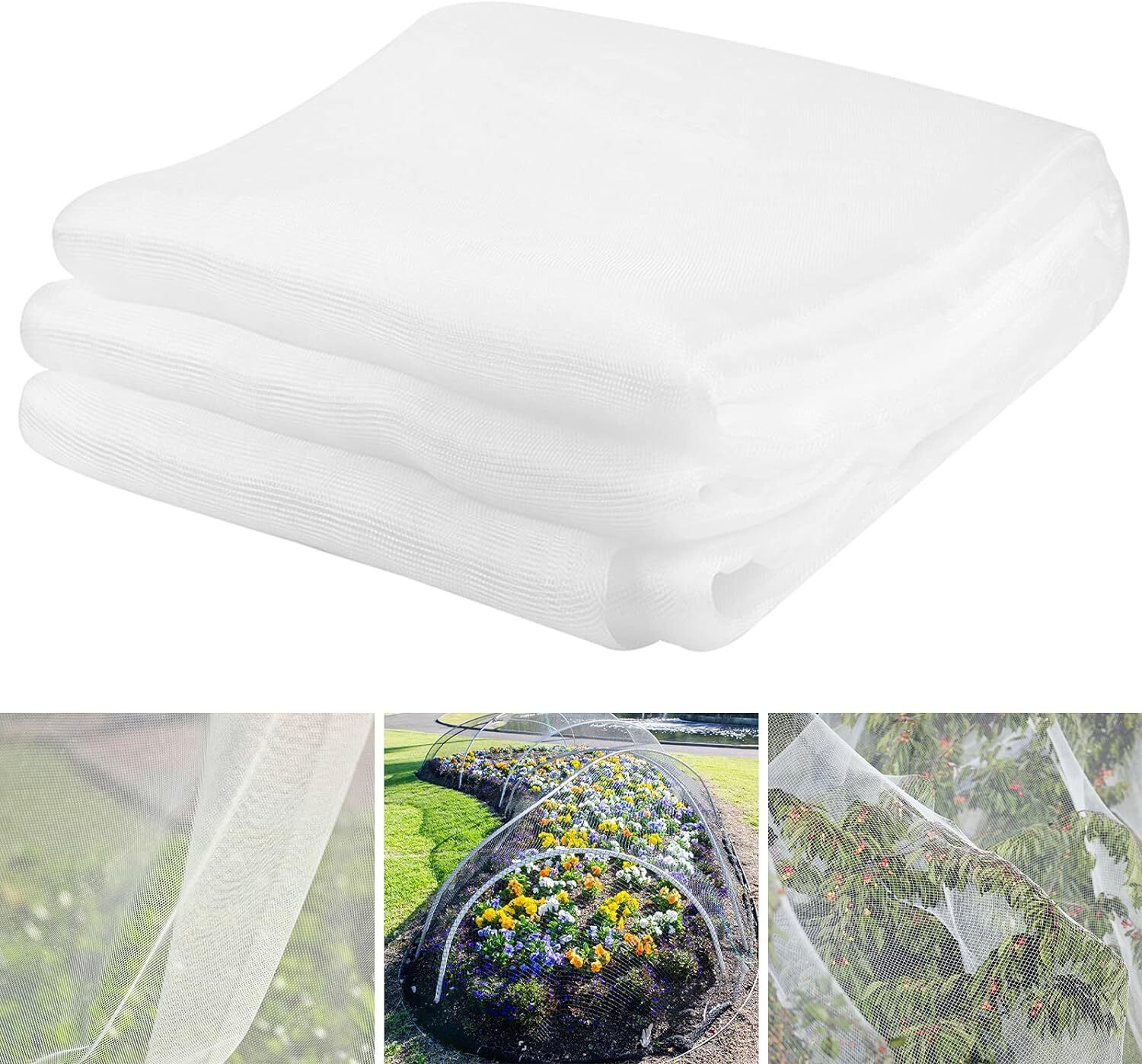 20-50ft Garden Bug Insect Netting Barrier Bird Pond Net Plant Crop Protect Mesh
