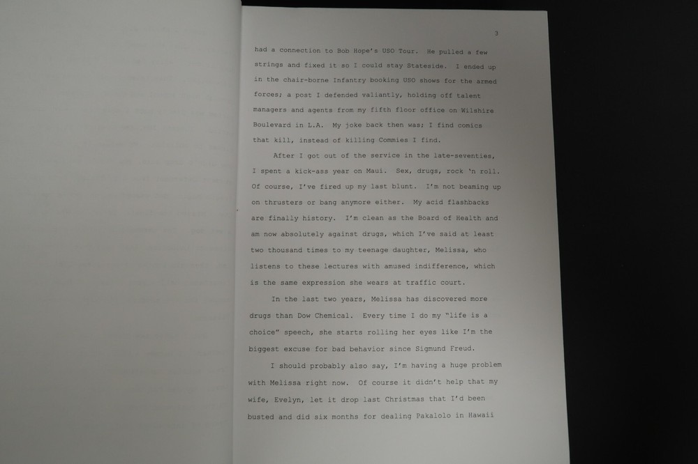 At First Sight Original Book Script Stephen J. Cannell Studios Collection
