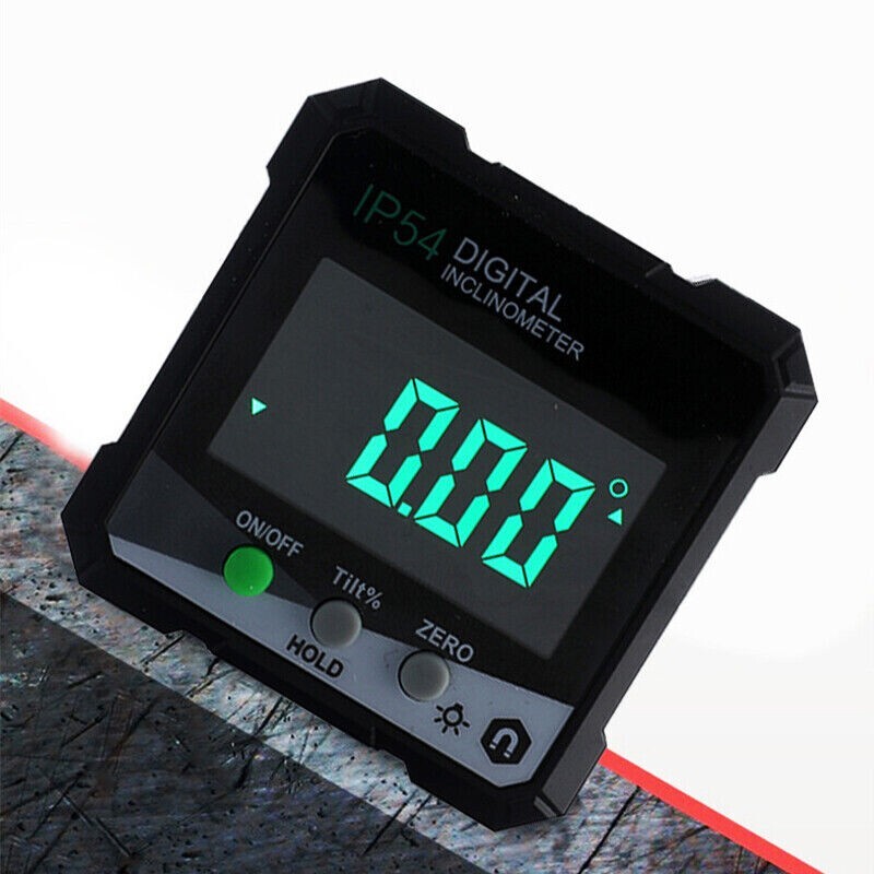 Precision LCD Digital Inclinometer Slope Meter IP54 Waterproof Angle Protractor
