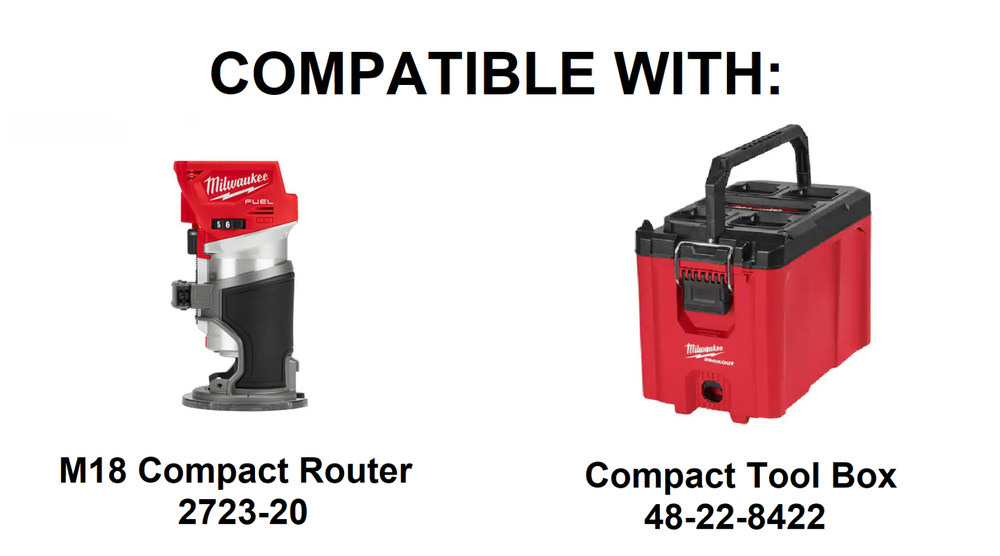 Milwaukee Packout Top & Bottom Insert for M18 Compact Router (Insert Only)