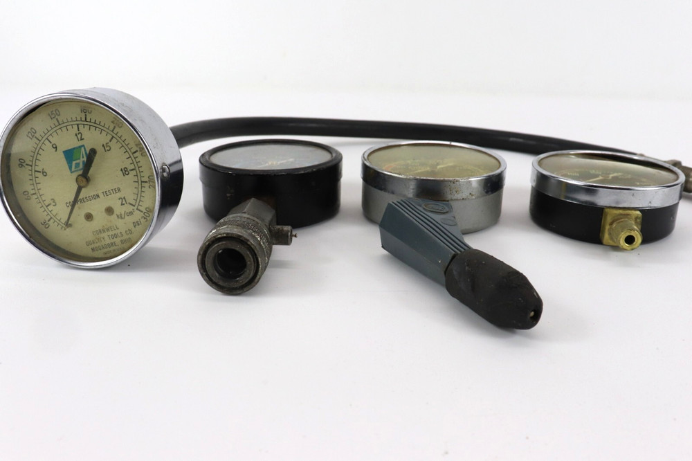 4 Vintage Cornwell Compression Tester