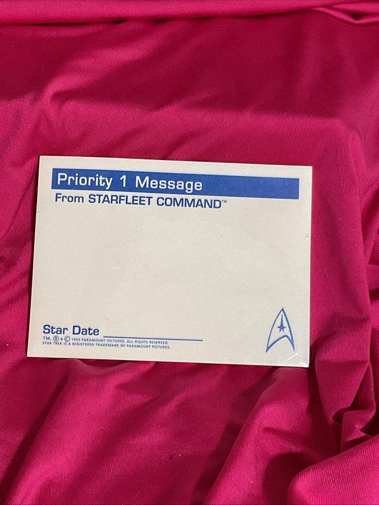 1992 Hallmark Star Trek Priority 1 Message Post-It Notes - Sealed