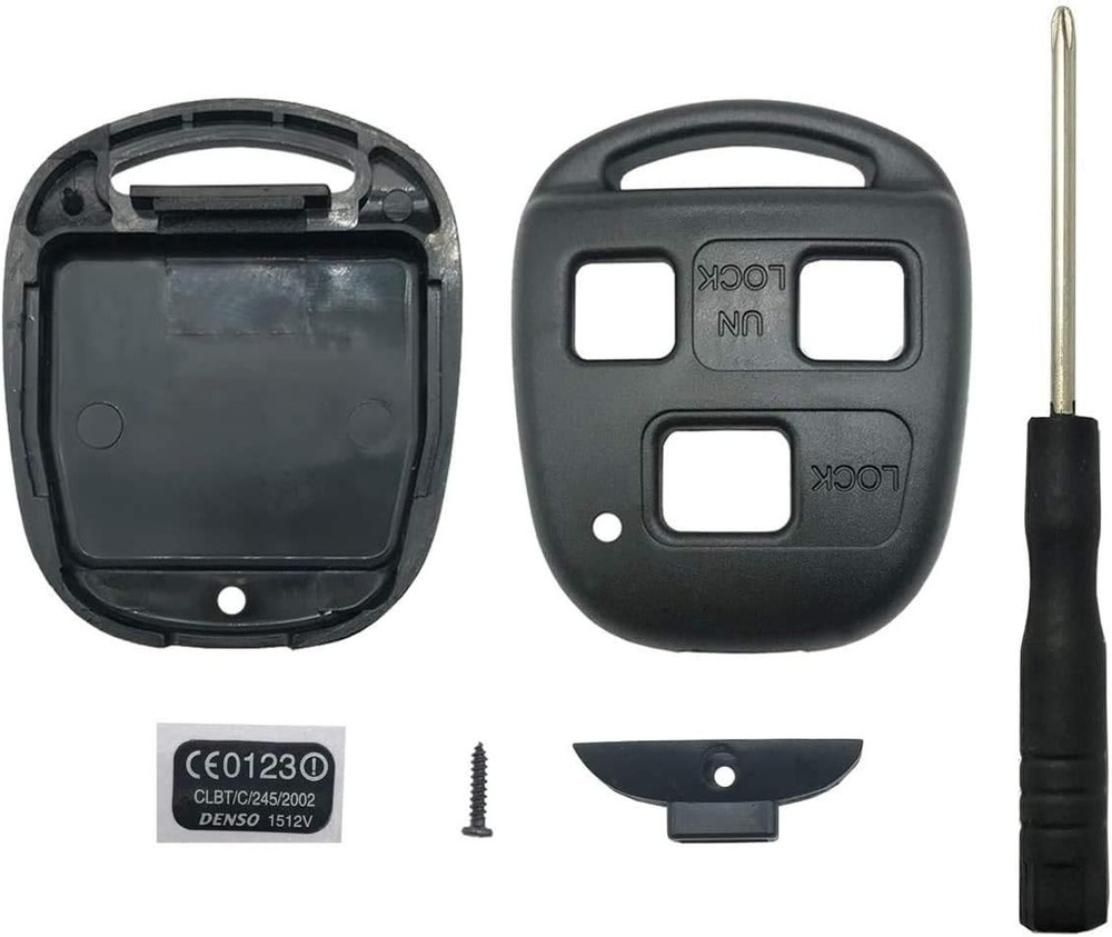 Keyless Entry Remote Control Key Replacement Fob Cover Shell Fits Black 2