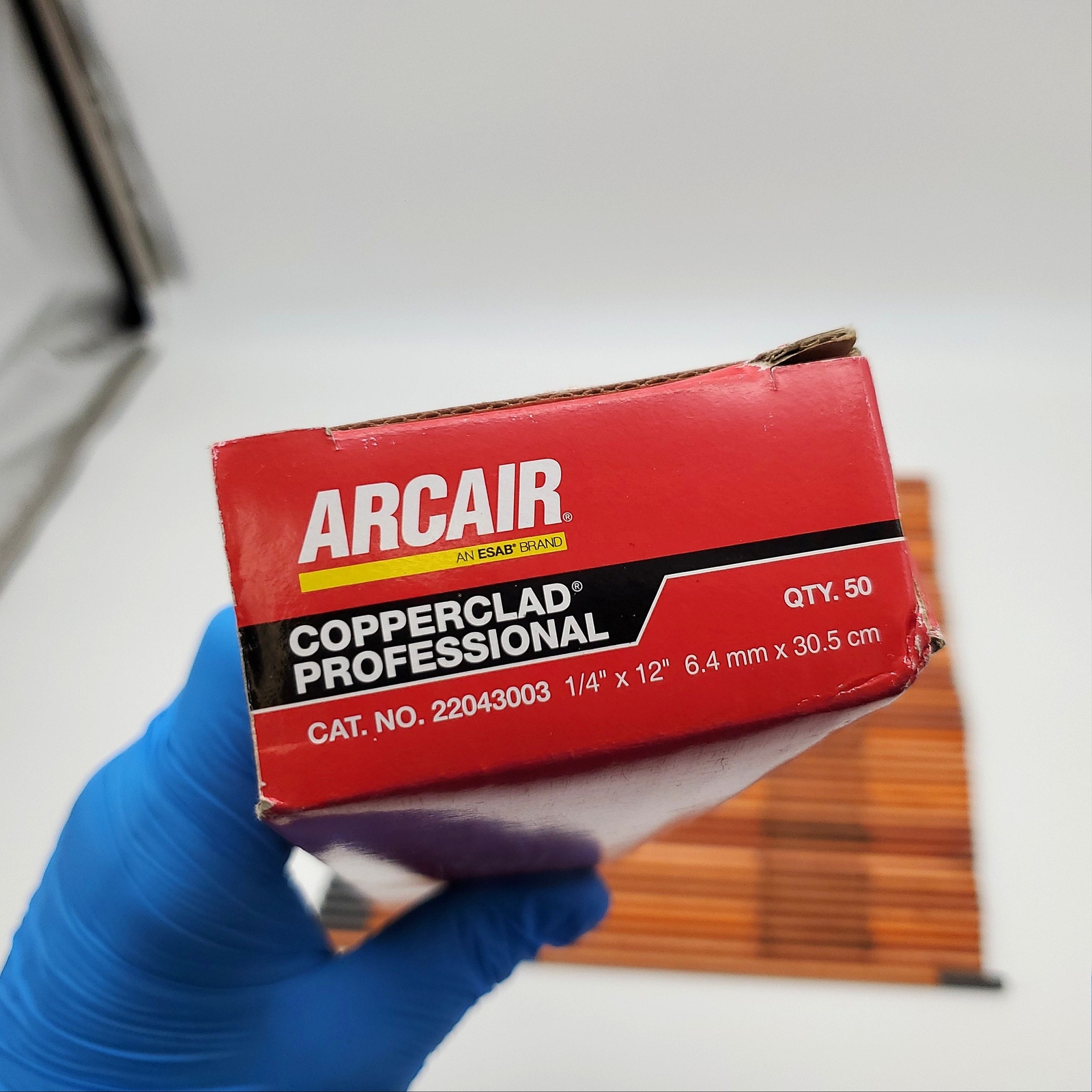 Arcair 1/4" X12" Copper Clad Gouging Rods TIG Welders 22043003 Pack of 50