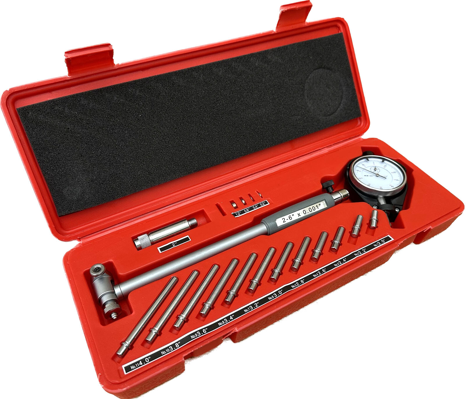 Dial Bore Gauge 0.001" Deep Engine Hole Cylinder Measurement Gage Indicator 2-6"