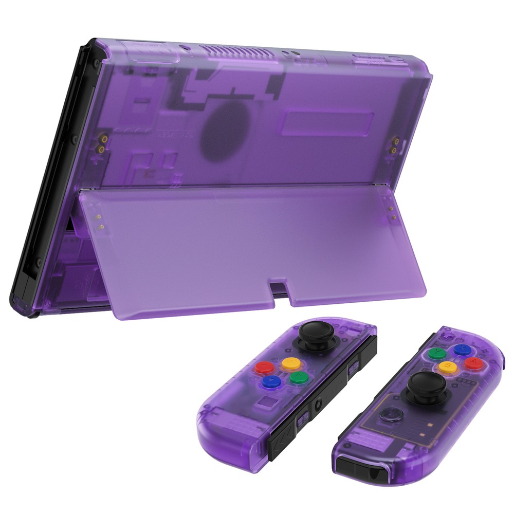 For Nintendo Switch OLED Clear Replacement Full Housing Shell Button Joy-con Key
