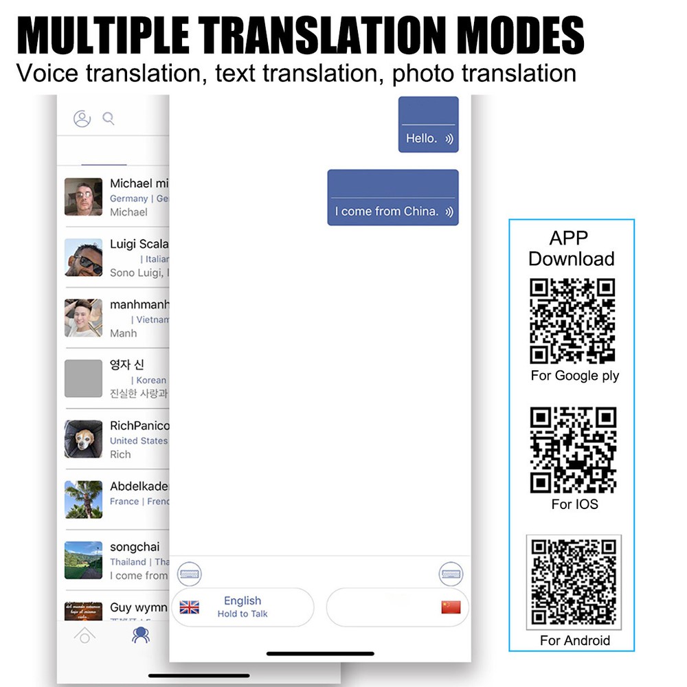 Language Translator Device Real-time Smart Instant Voice 140+ Languages IOS *