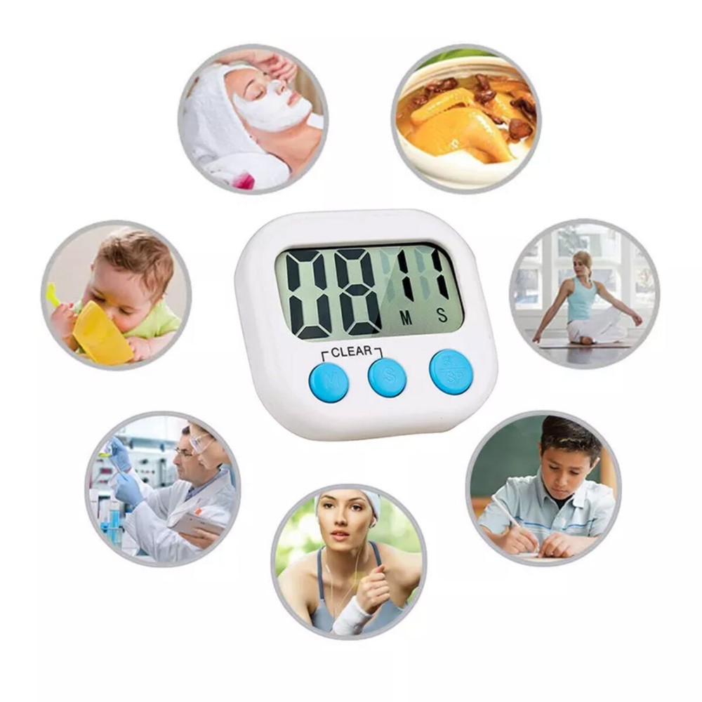 2 xLCD Digital Kitchen Cooking Timer Countdown Loud Alarm Magnetic