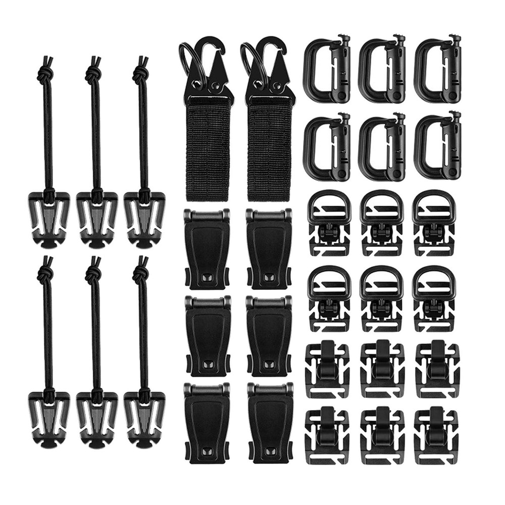Malice Clips Ring Backpack 360 D Molle Bag Webbing Attachments Carabiner Molle