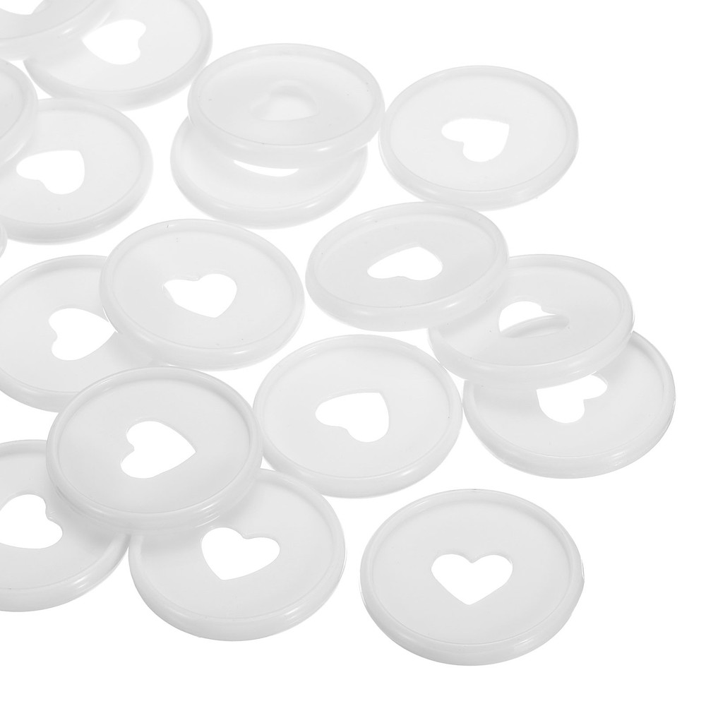 35mm Book Binding Discs 22pcs Discbound Expansion Discs Heart, White