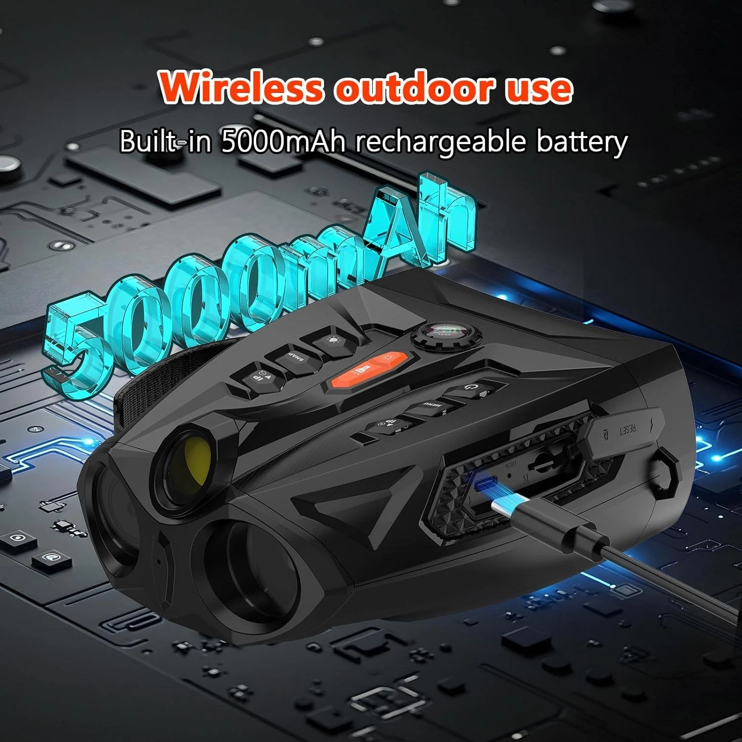 🥇Night Vision Goggles, 4K Night Vision Binoculars 5000mAh Charging Battery 32GB