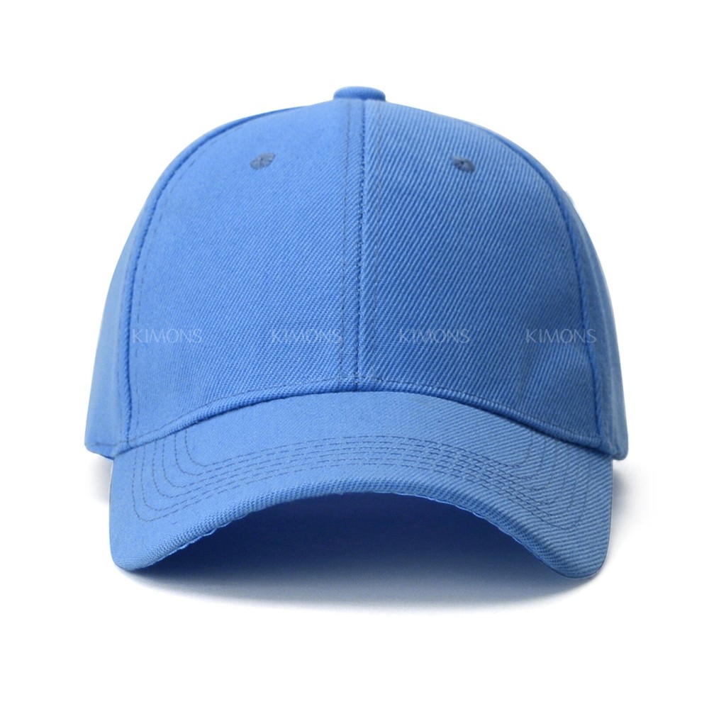 Plain Baseball Cap Solid Color Blank Army Hat Ball Men Women Hook-N-Loop VC wool