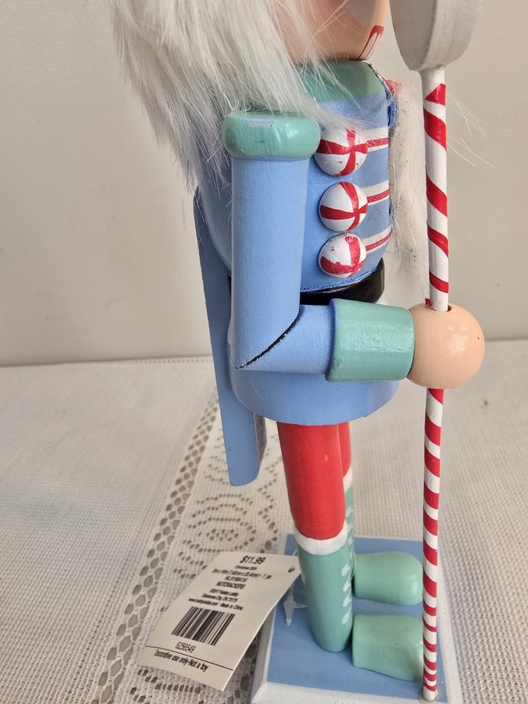 NWT! MULTICOLOR WOOD NUTCRACKER 10" TALL HOBBY LOBBY