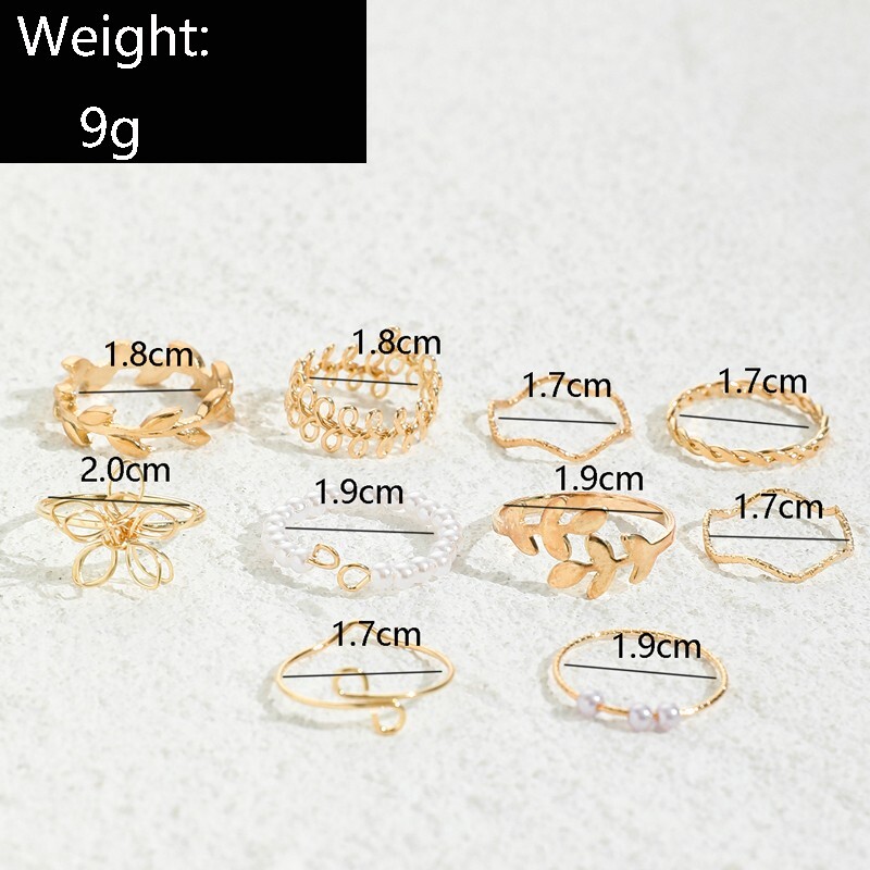 "Summer" Parisian Stone Rings Set