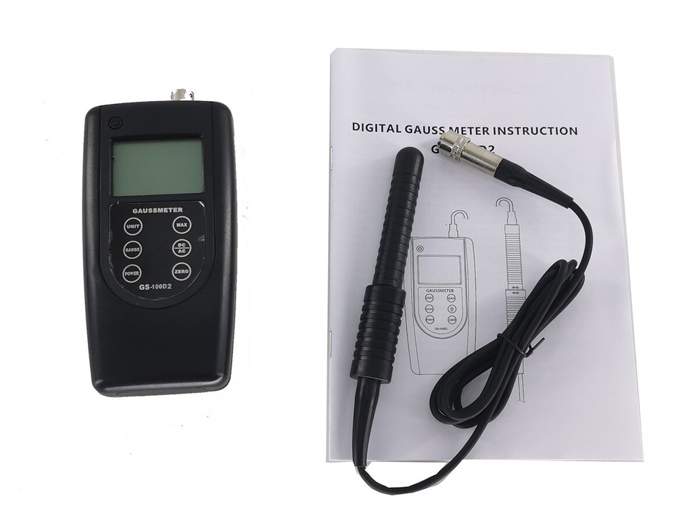 Digital Gauss Meter Gaussmeter Tesla Tester 200mT/2000mT Range Conversion