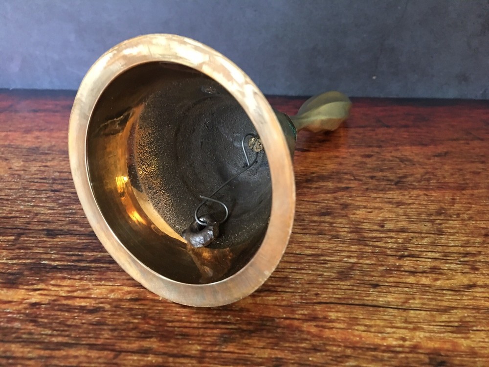 Twisted Brass Bell Made in India 7"