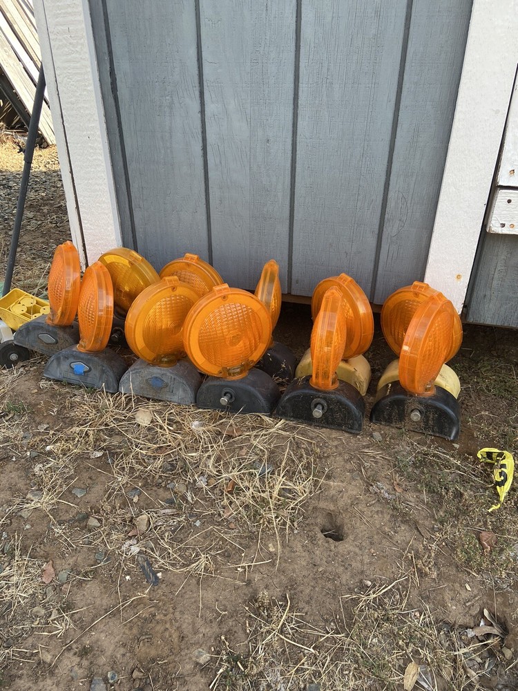 Amber Barricade Construction Traffic Warning Flasher Light