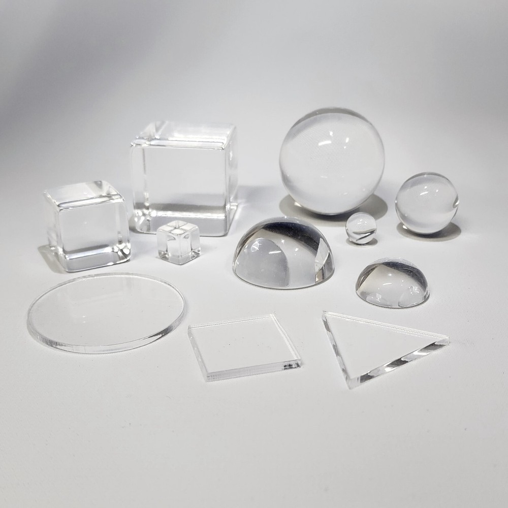 24pc 1/2" Clear Tumbled Acrylic Cubes
