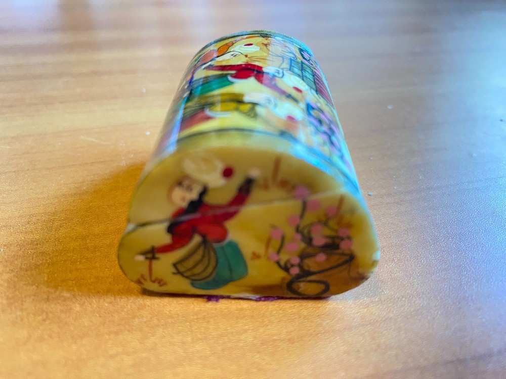 Сasket. Bone. Hand painted. Lacquer. Vintage. Middle East.