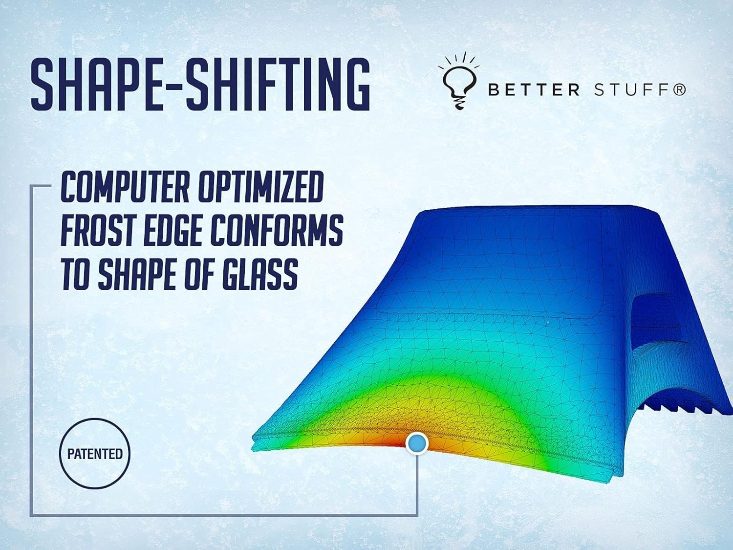 Innovative Ice Scraper Brass Edge Frost Remover Set of 2