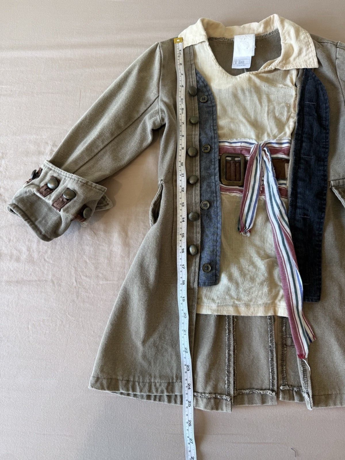 Disney Captain Jack Sparrow Deluxe Jacket Only, Costume kids SZ S 100% Cotton