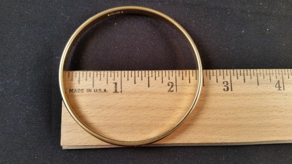 Monet Vintage Gold Bangle Bracelet