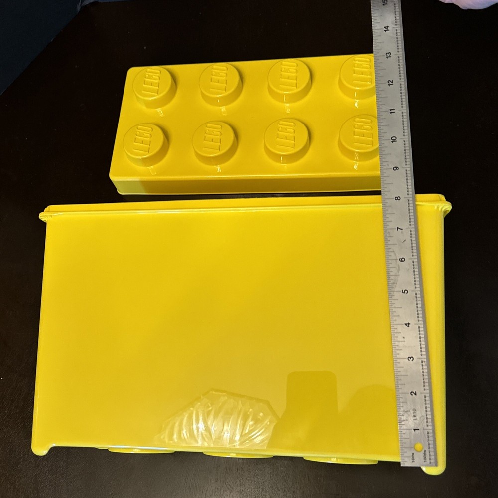 LEGO EMPTY Box & Lid ONLY CLASSIC Large 8 Stud Yellow Brick Storage Container