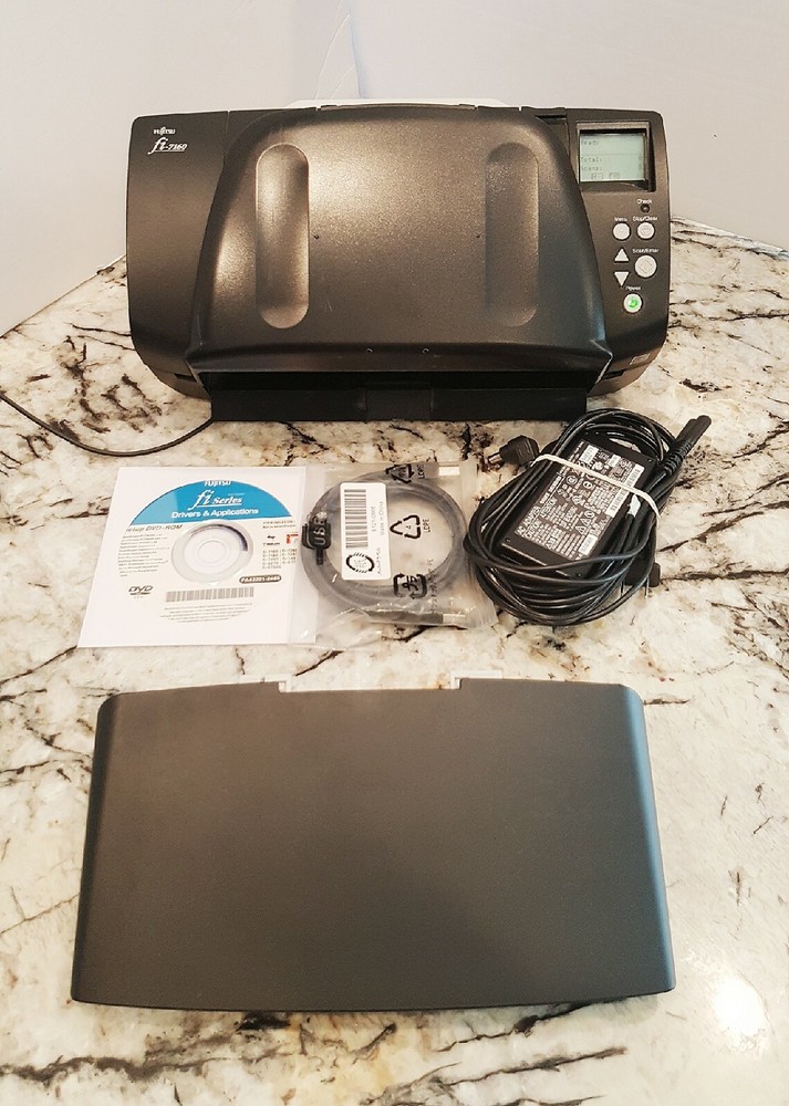 Fujitsu FI-7160 document scanner Work Group Scanner fully set in box