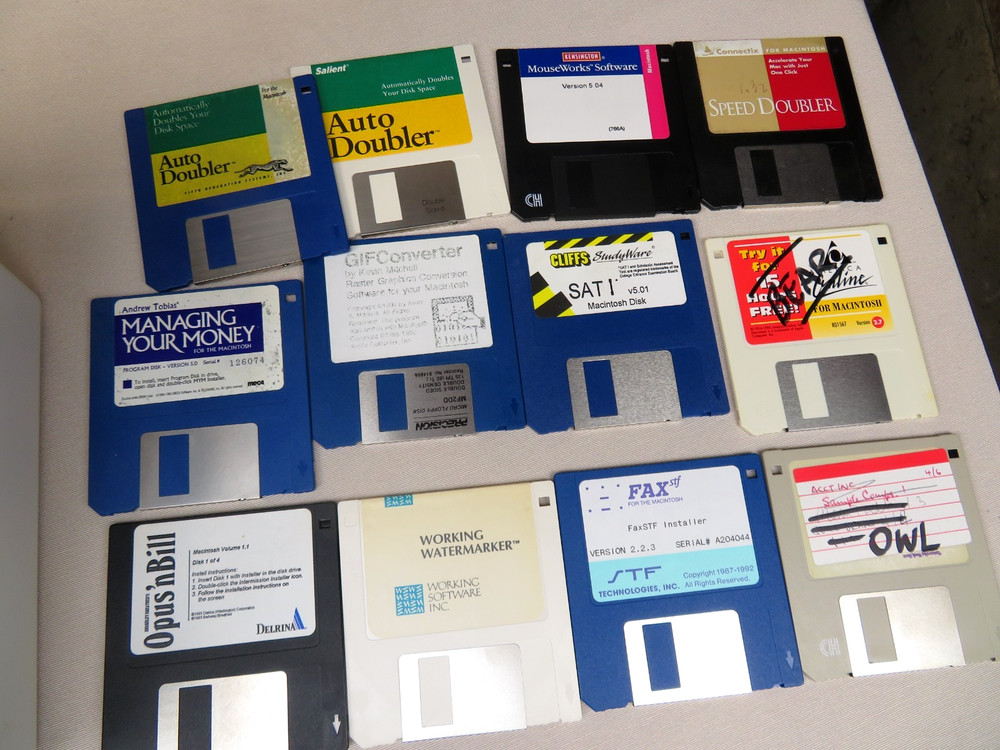 Lot Macintosh 3.5 Floppy Disk Apple Microsoft FoxPro Doubler Mactools Untested