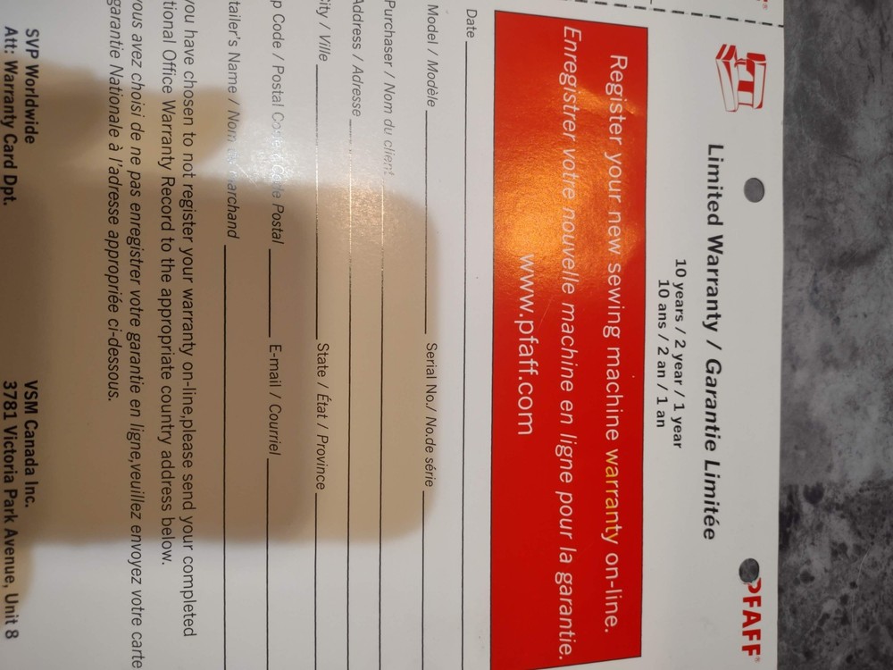 Pfaff Passport 2.0 Sewing Machine