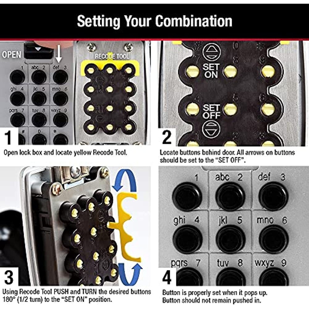 Master Lock 5423D Wall Mount Lock Box, 3-1/8" W, Black
