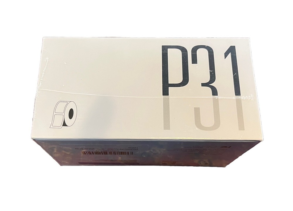 Polono Bluetooth Label Maker Thermal Printer, White, Model P31S - NEW!!!