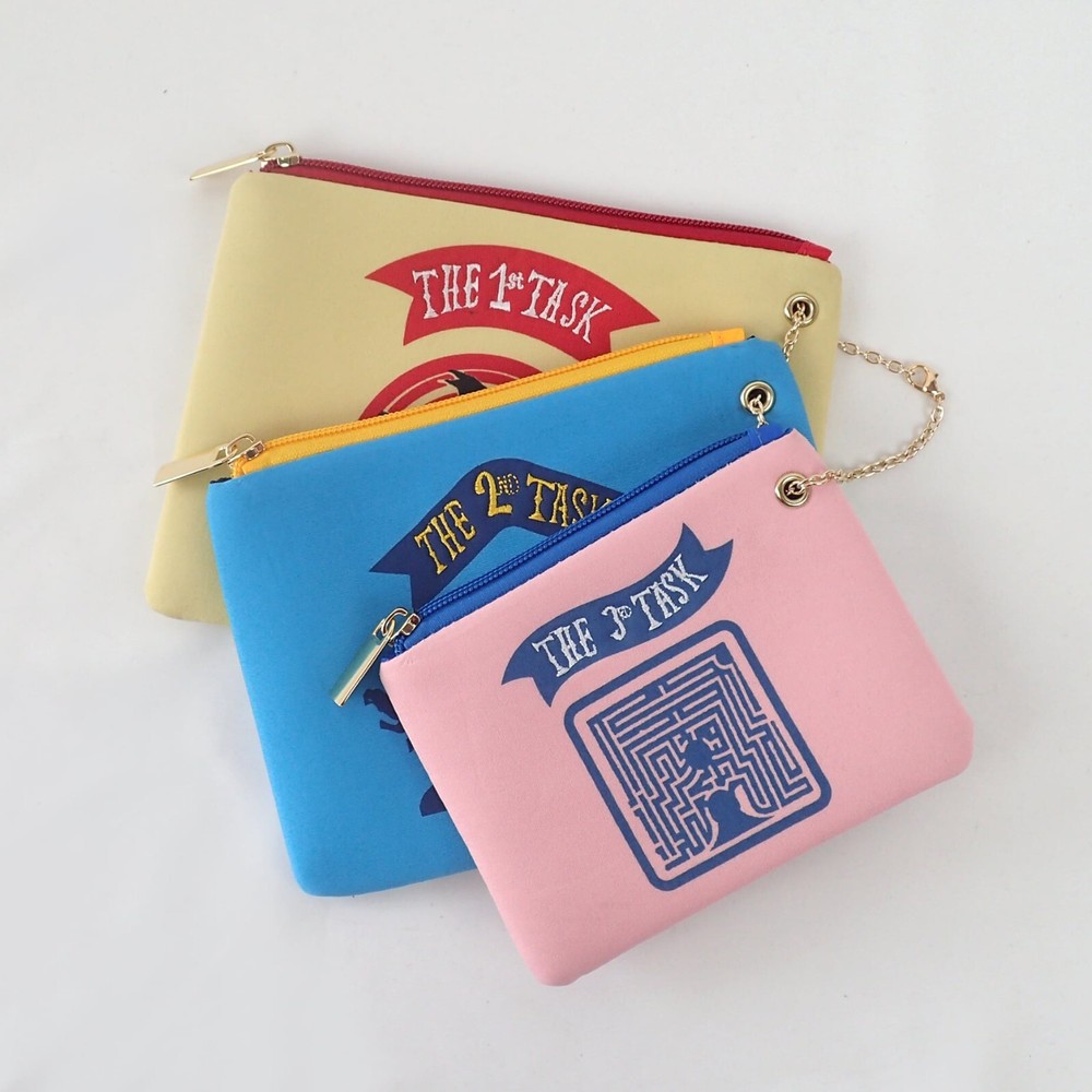 Harry Potter TRIWIZARD TOURNAMENT 3 Task Pouch Set Beauxbatons Dragon Dumbledore