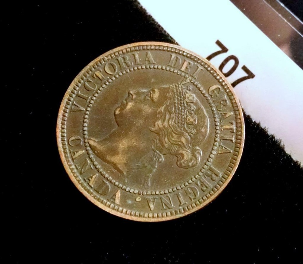 1900 C4 CANADA LARGE ONE CENT COIN #707