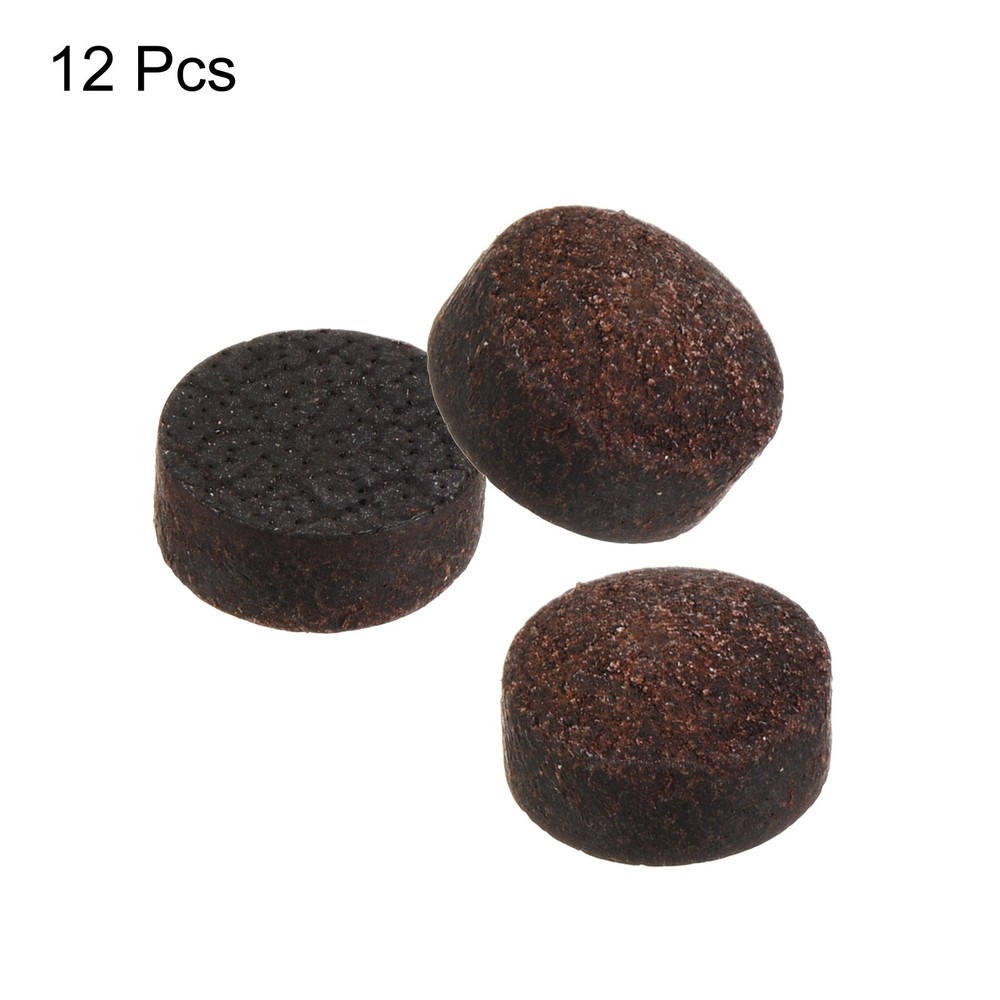 11mm Billiard Stick Tips, 12pcs Snooker Tip Stick Tips, Brown