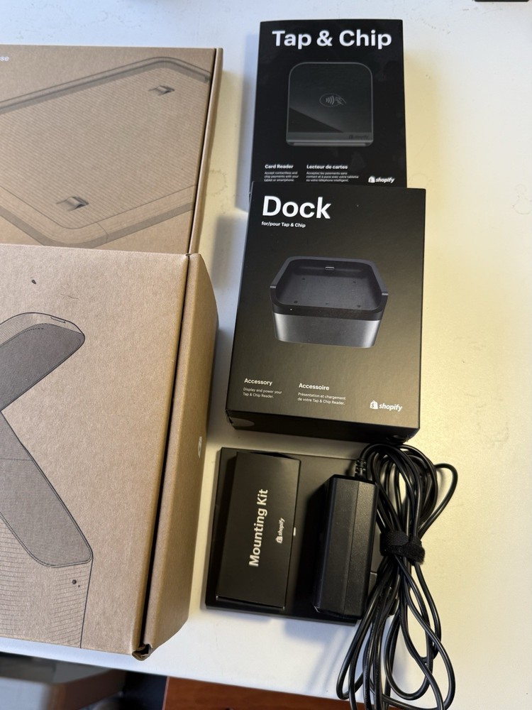 Shopify POS Tablet Stand Tap & Chip Card Reader Dock Mounting Kit Tablet Case