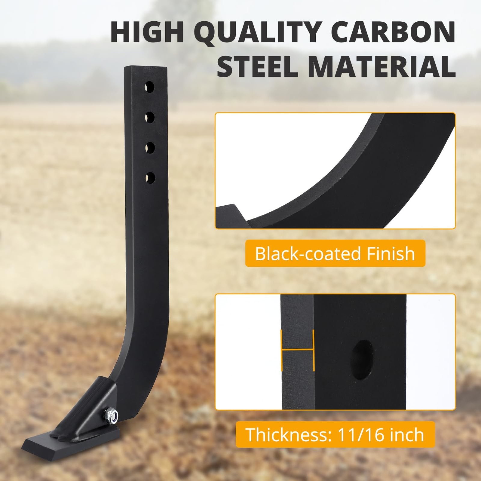 1PCS Box Blade Shank 18'' Ripper Shank 4 Holes Box Scraper Shank Scarifier Shank