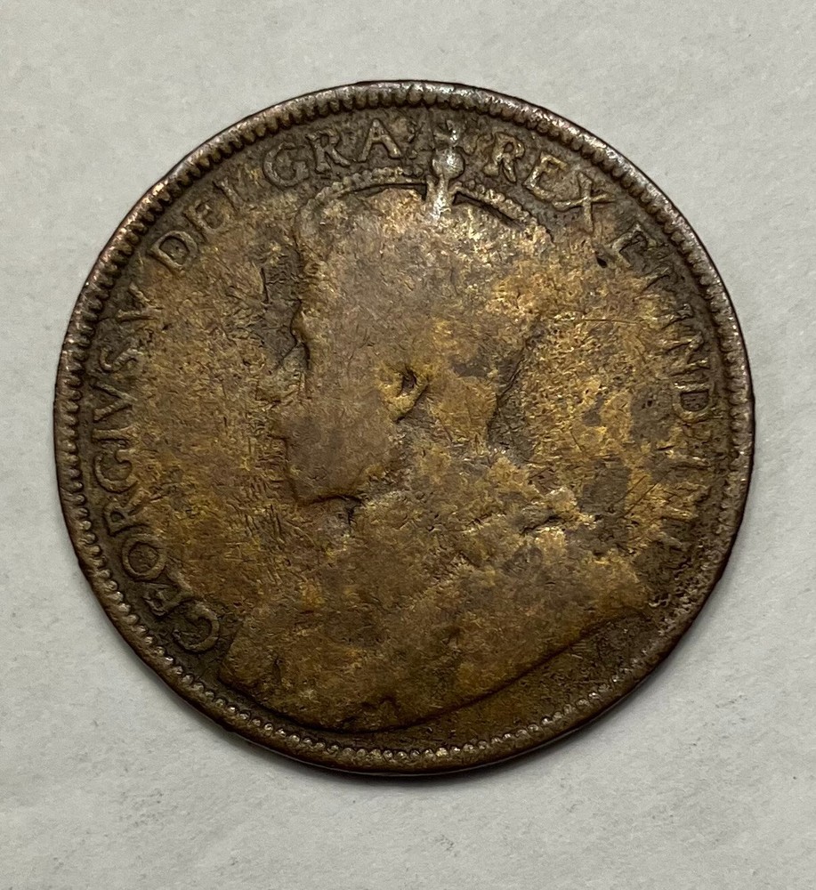 1913 Newfoundland Large One Cent Penny