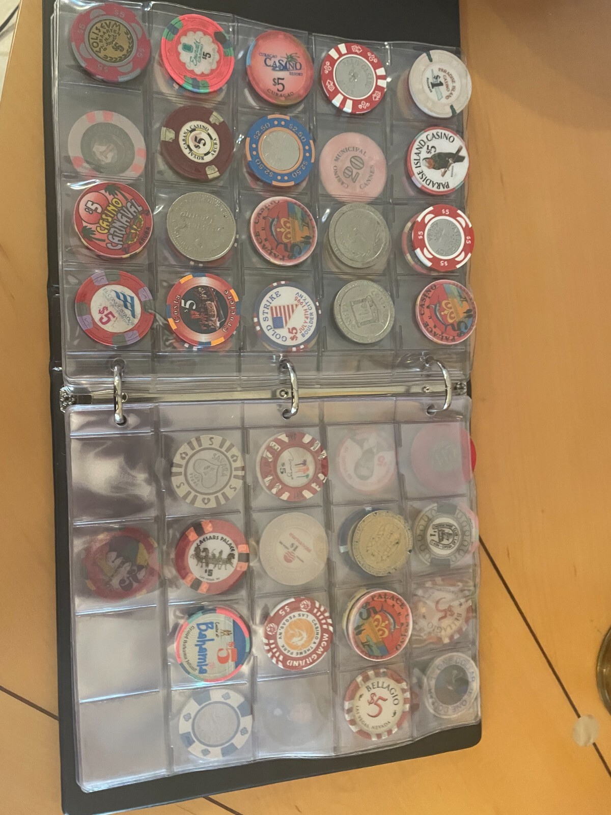 A booklet of Casino Chips