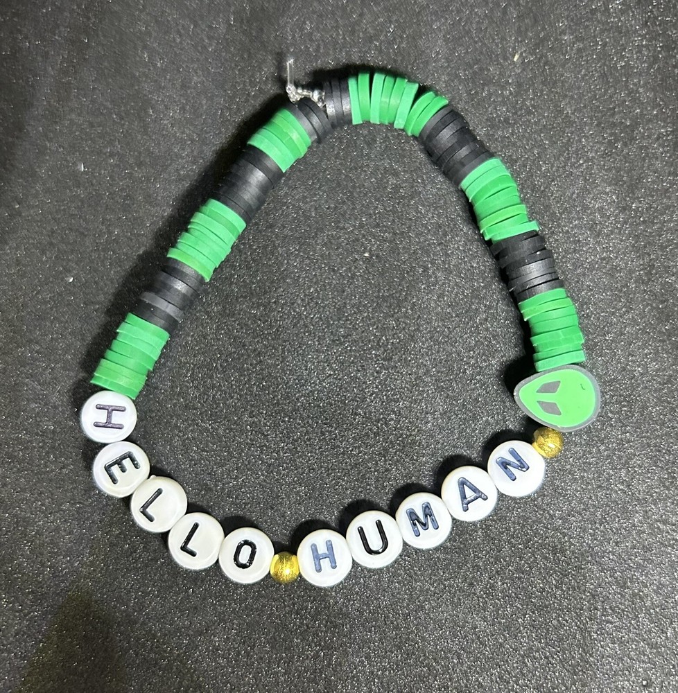 Hello Human (Alien) Heishi Bracelet