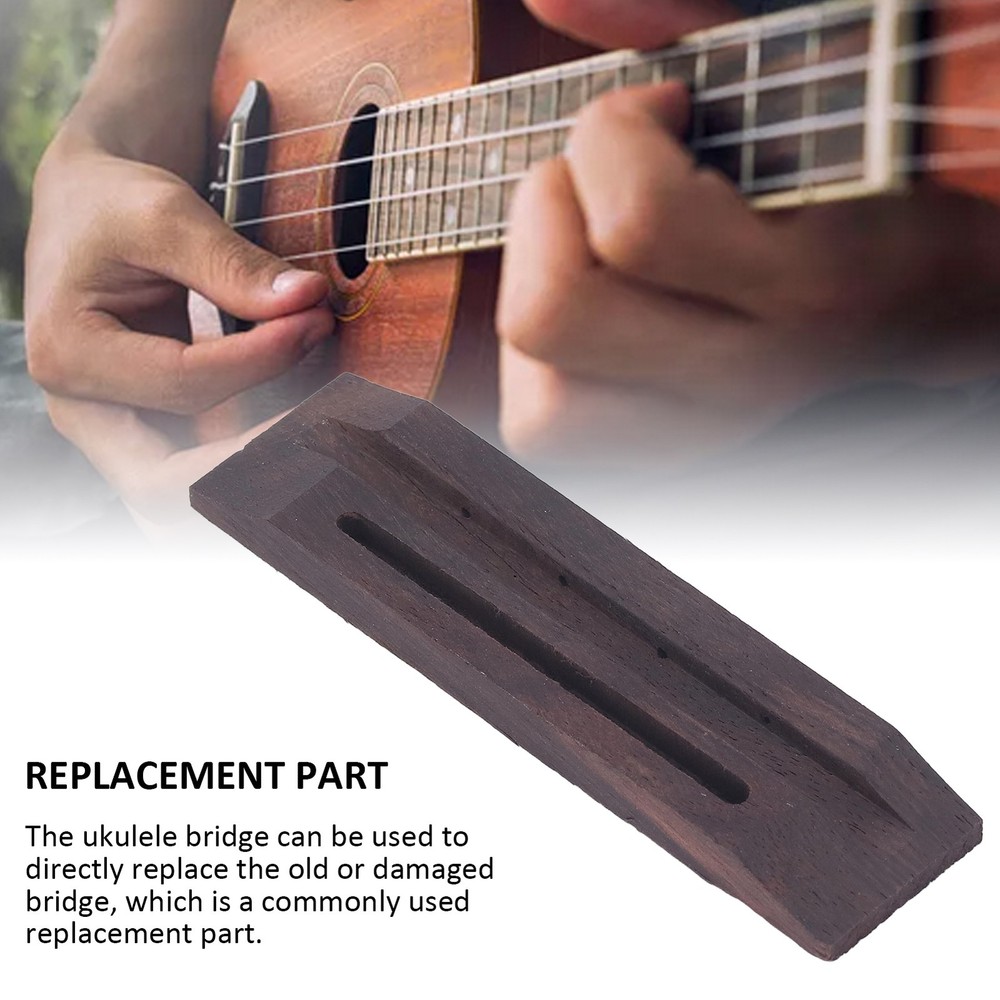 4 Strings Ukulele Bridge Replacement Rosewood String Bridge Musical Instrume NEW
