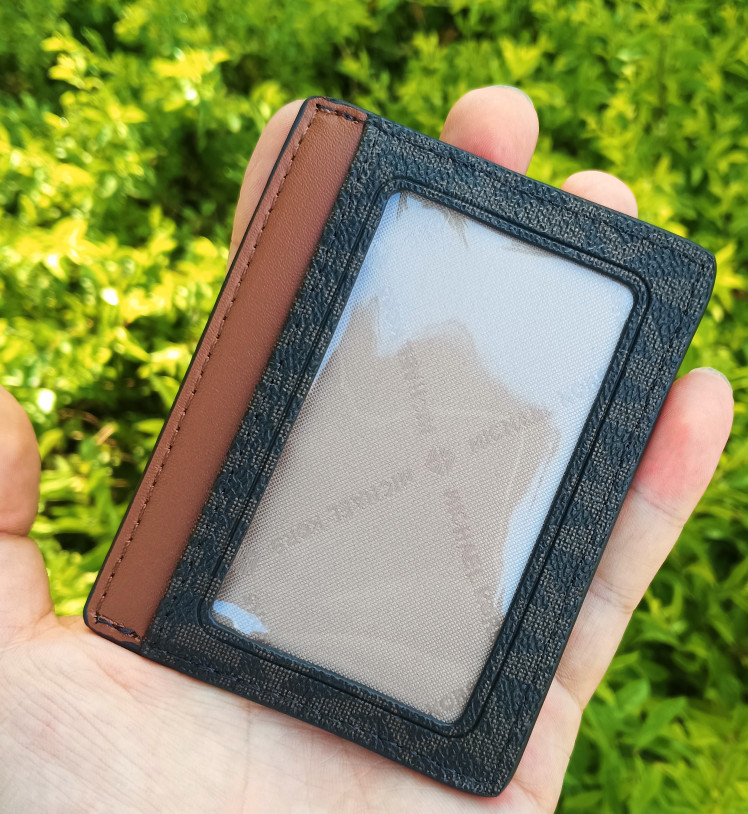 Michael Kors Jet Set Travel Card Holder Wallet Purse Brown Color