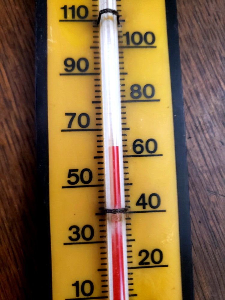 Vintage Springfield Mass Wall hanging Thermometer 9 Inch Plastic NICE
